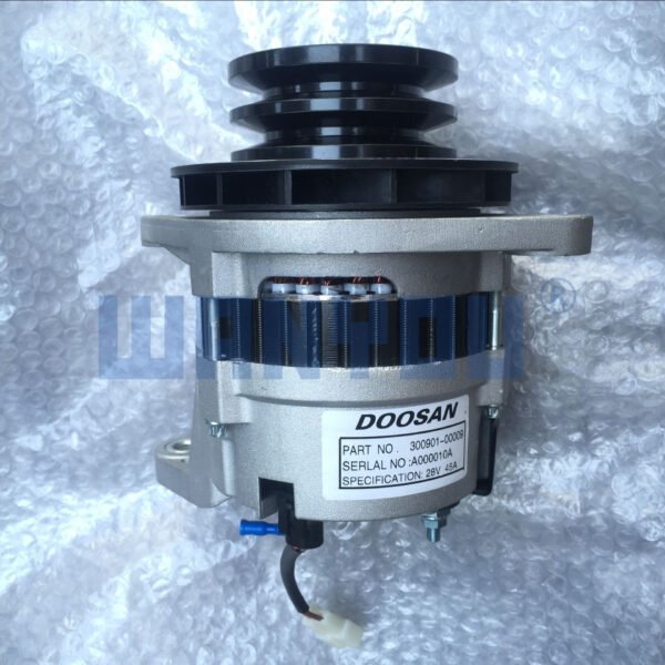 24V 50A NEW Alternator for Doosan Various P180 P222 300901-00007, 65.26101-7153A, replacement parts