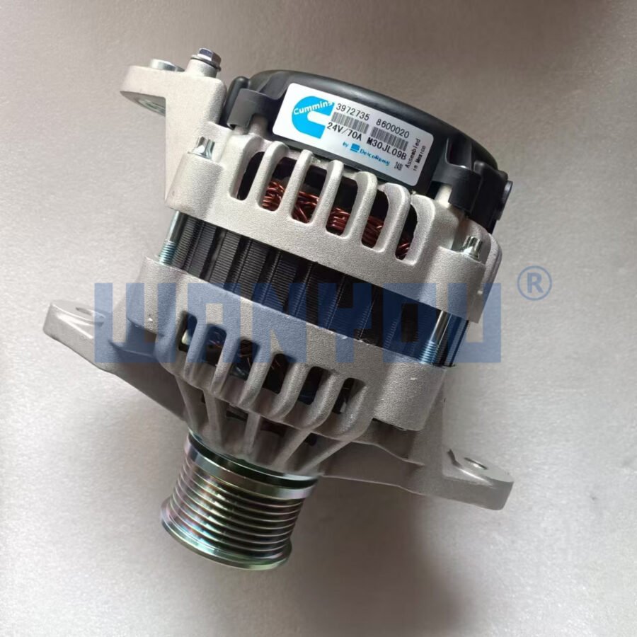 24V 70A NEW Alternator for Hyundai excavator R225-9 R335 DELCO 24SI Cummins Engine 6BT5.9 6CT8.3 M11 3972735