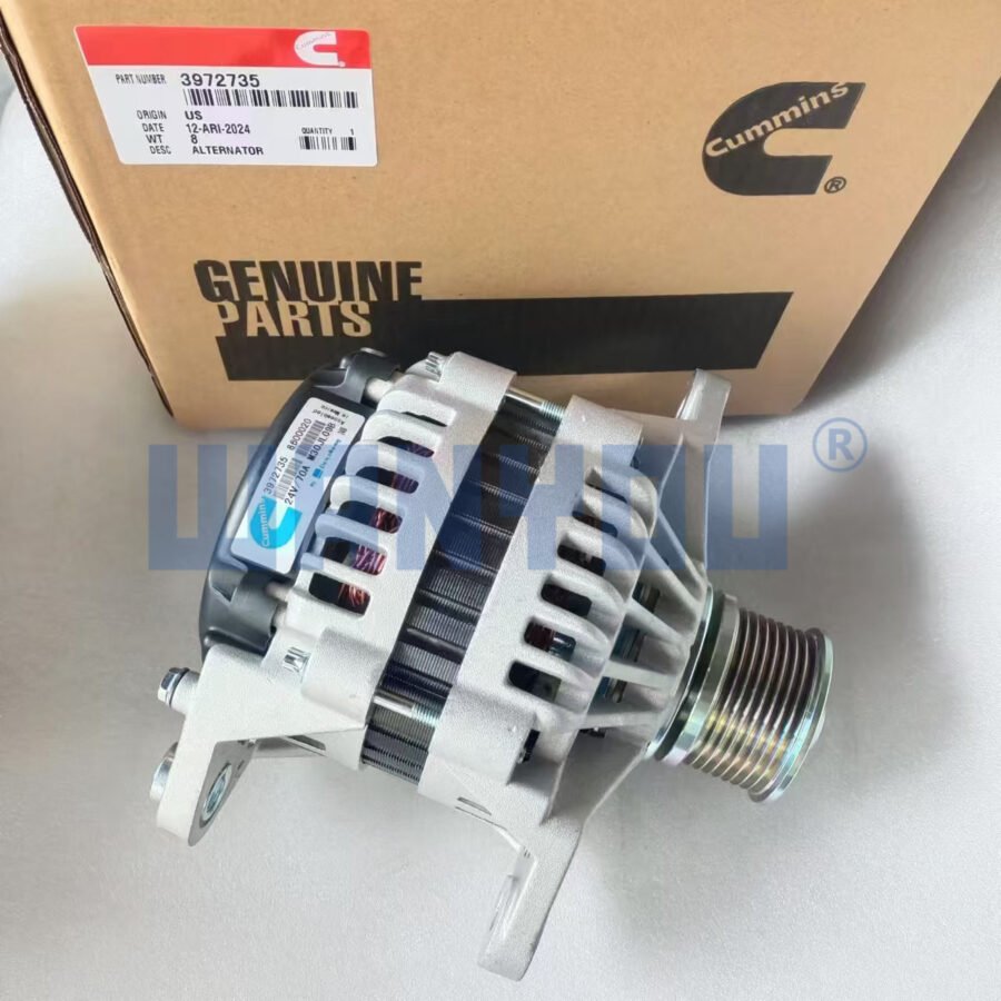24V 70A NEW Alternator for Hyundai excavator R225-9 R335 DELCO 24SI Cummins Engine 6BT5.9 6CT8.3 M11 3972735 - Image 2