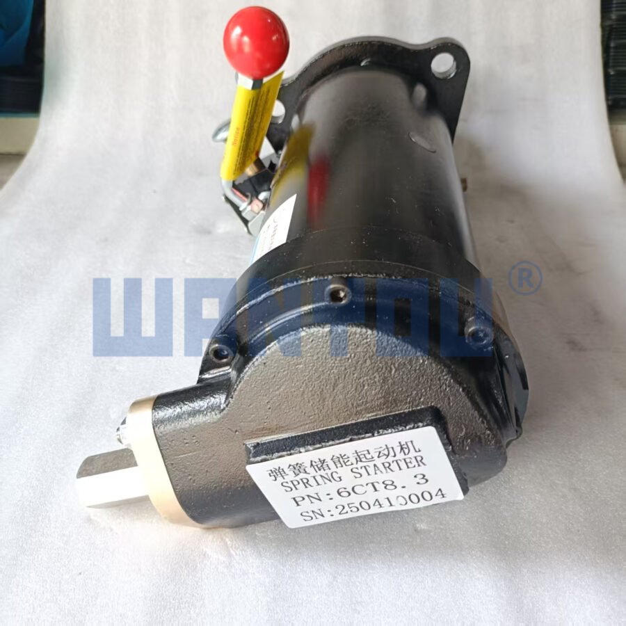 Emergency hand-crank spring energy storage starter motor; mine explosion-proof starter; Cummins 6CT8.3 spring energy storage starter motor - Image 3