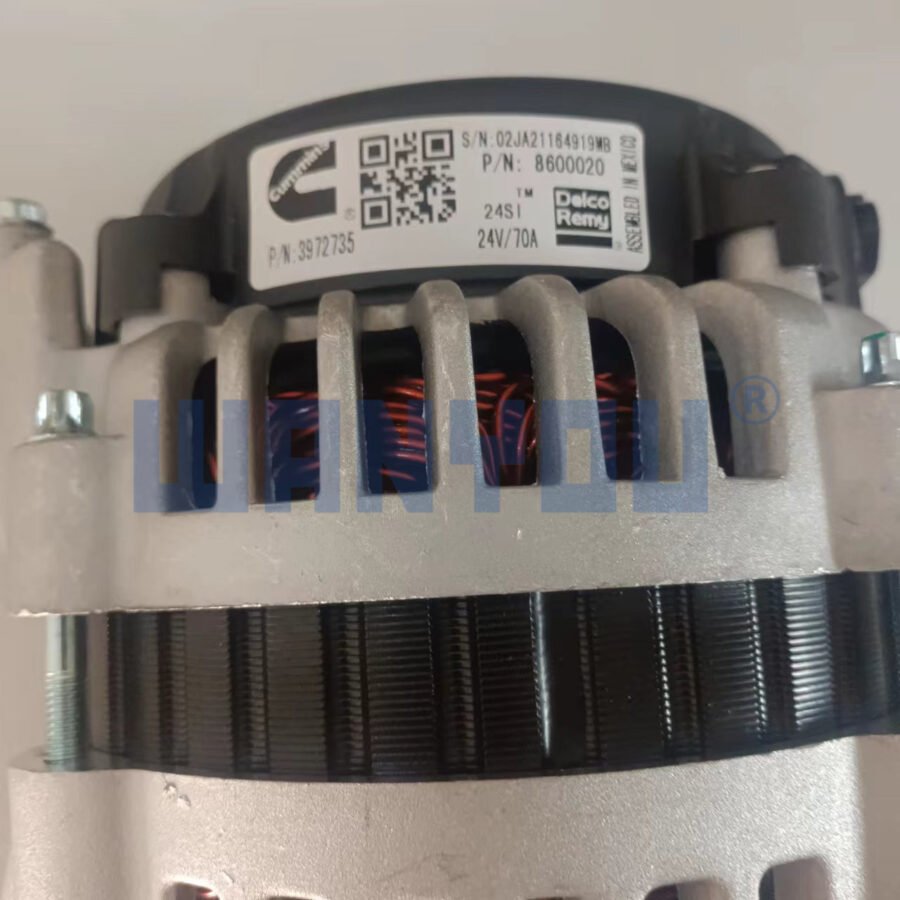 24V 70A NEW Alternator for Hyundai excavator R225-9 R335 DELCO 24SI Cummins Engine 6BT5.9 6CT8.3 M11 3972735 - Image 2