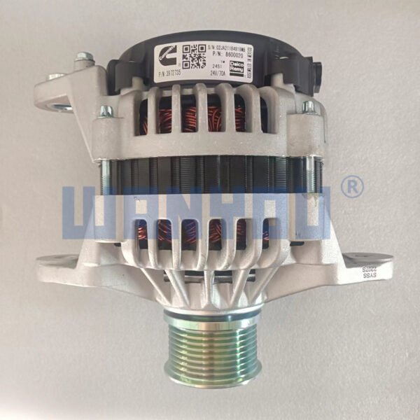 24V 70A NEW Alternator for Hyundai excavator R225-9 R335 DELCO 24SI Cummins Engine 6BT5.9 6CT8.3 M11 3972735