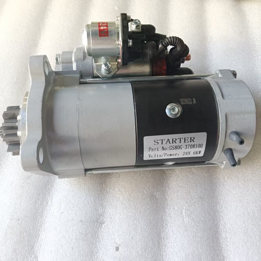 Supply Yuchai G580G-3708100 starter, suitable for Dongfeng, JAC Foton buses and trucks 24V 6KW